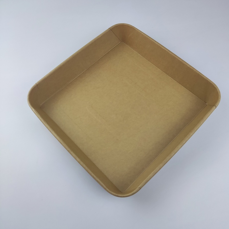 Rectangular Kraft Paper Tray with Lid